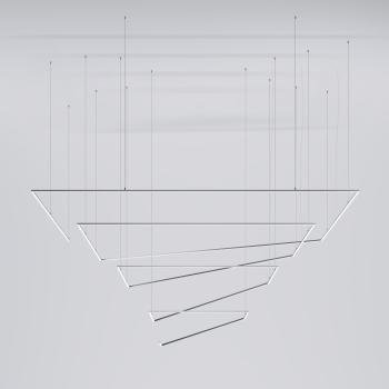 SPIRA-2 LED Leuchte aus Aluminium mit 157W, Dimmfunktion und Smart-Home-Steuerung über DALI. Moderne LED Beleuchtung für große Räume.